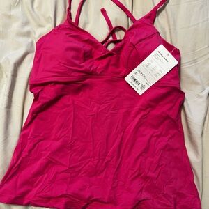 Athleta Vibrant Pink Tankini Top Large